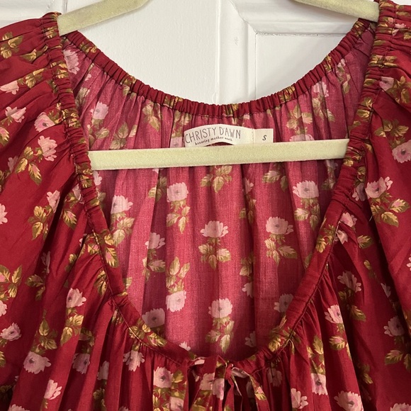 CHRISTY DAWN Brynne dress red floral size Small NWOT - Picture 3 of 5